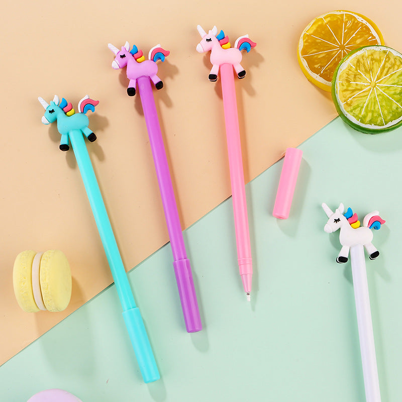 Wholesale Plastic Rainbow Unicorn Gel Pen
